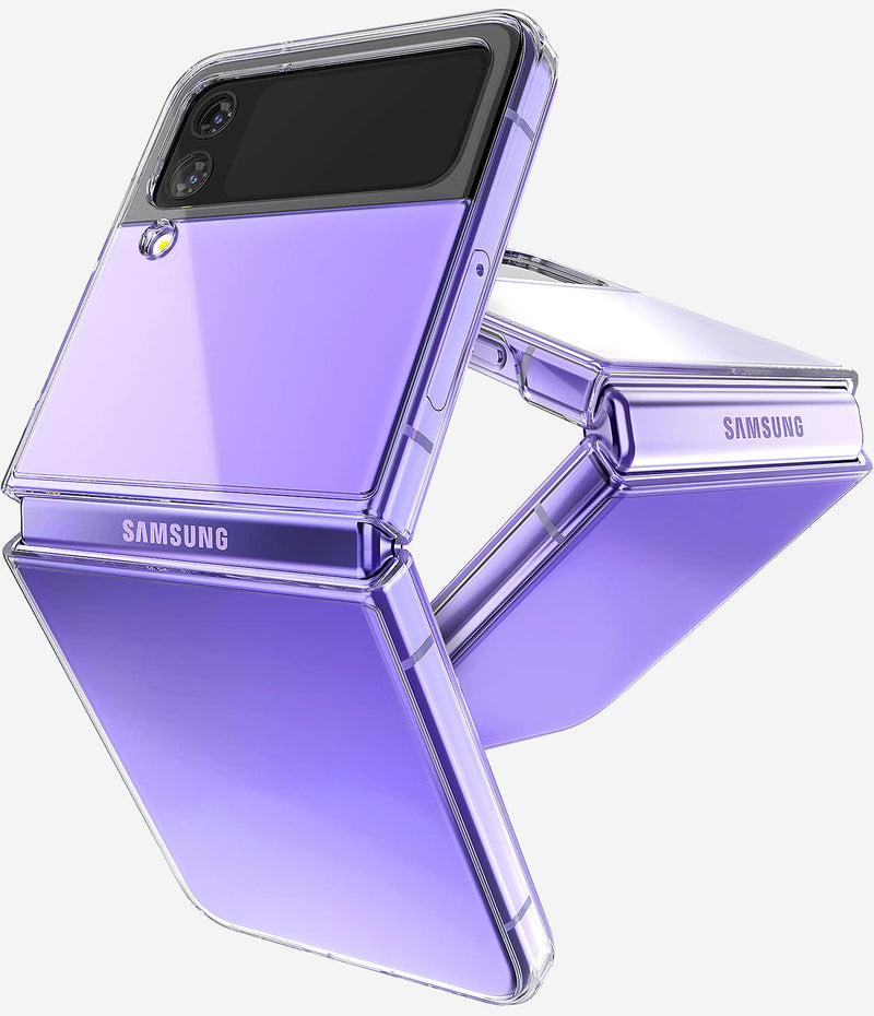 GOOSPERY Super Real Clear PC Case Compatible with Galaxy Z Flip 4 Extremely Slim Lightweight Hard PC Back Cover - Clear