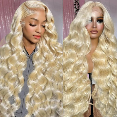 613 13x6 Lace Front Wig Human Hair 200 Density 613 Lace Front Wig Human Hair 32 Inch Body Wave Blonde Wig Human Hair